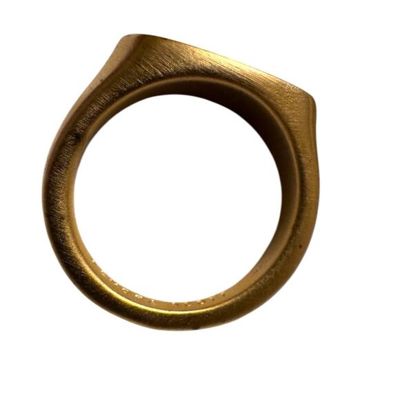 Kendra Scott Elisa Signet 18k Gold  over Sterling Silver Ring size 5 - Picture 4 of 4